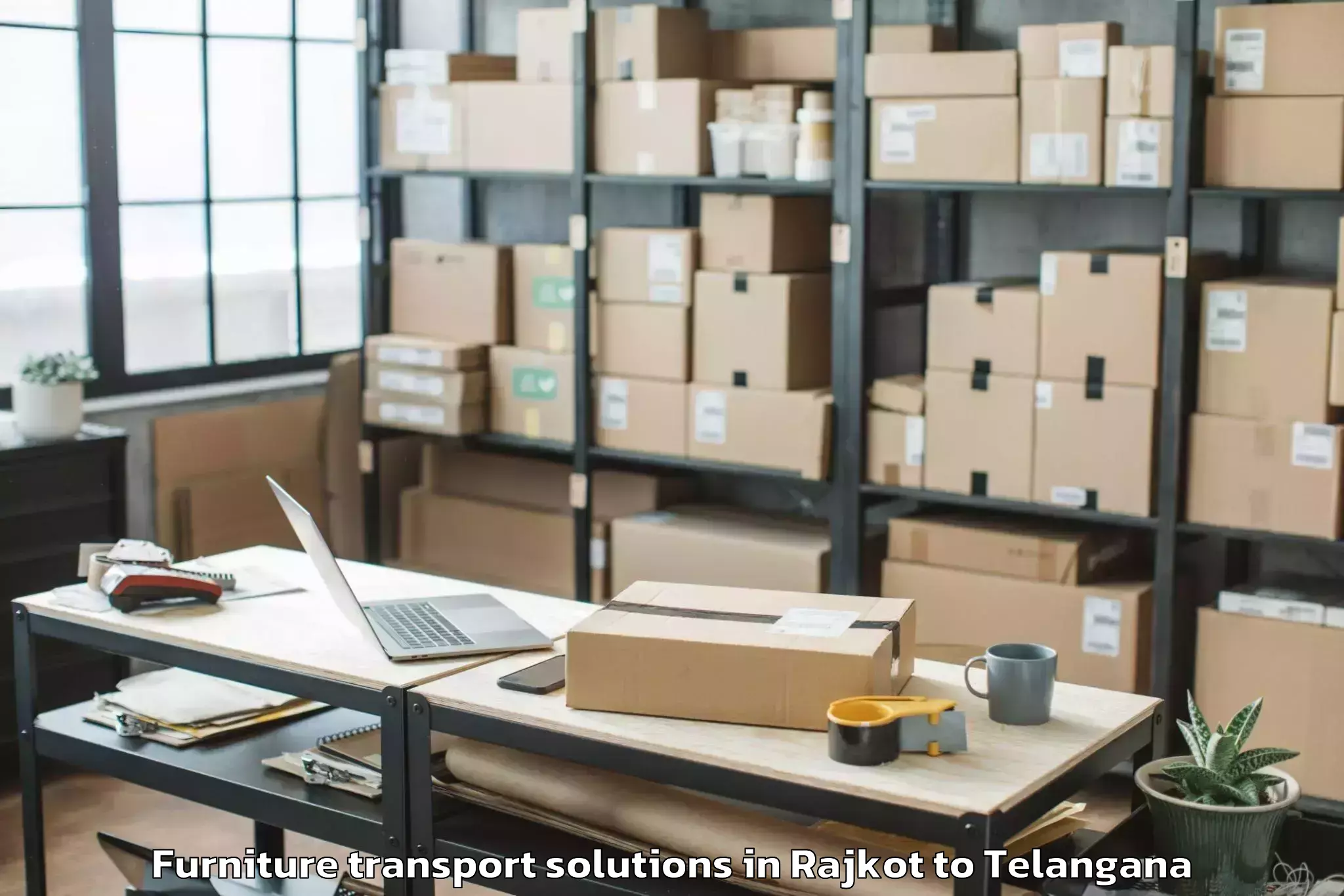 Rajkot to Wanparti Furniture Transport Solutions Booking